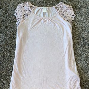 Lace shoulder top
